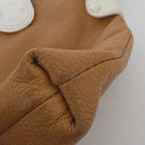 BORSE IN PELLE | BROWN  Pebbled Leather Crossbody Bag Made IN ITALY - Picture 4 of 9